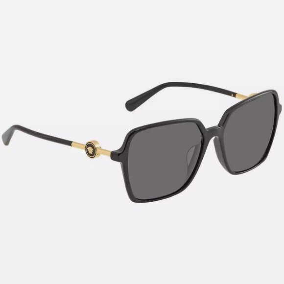Versace Dark Grey Square Ladies Sunglasses